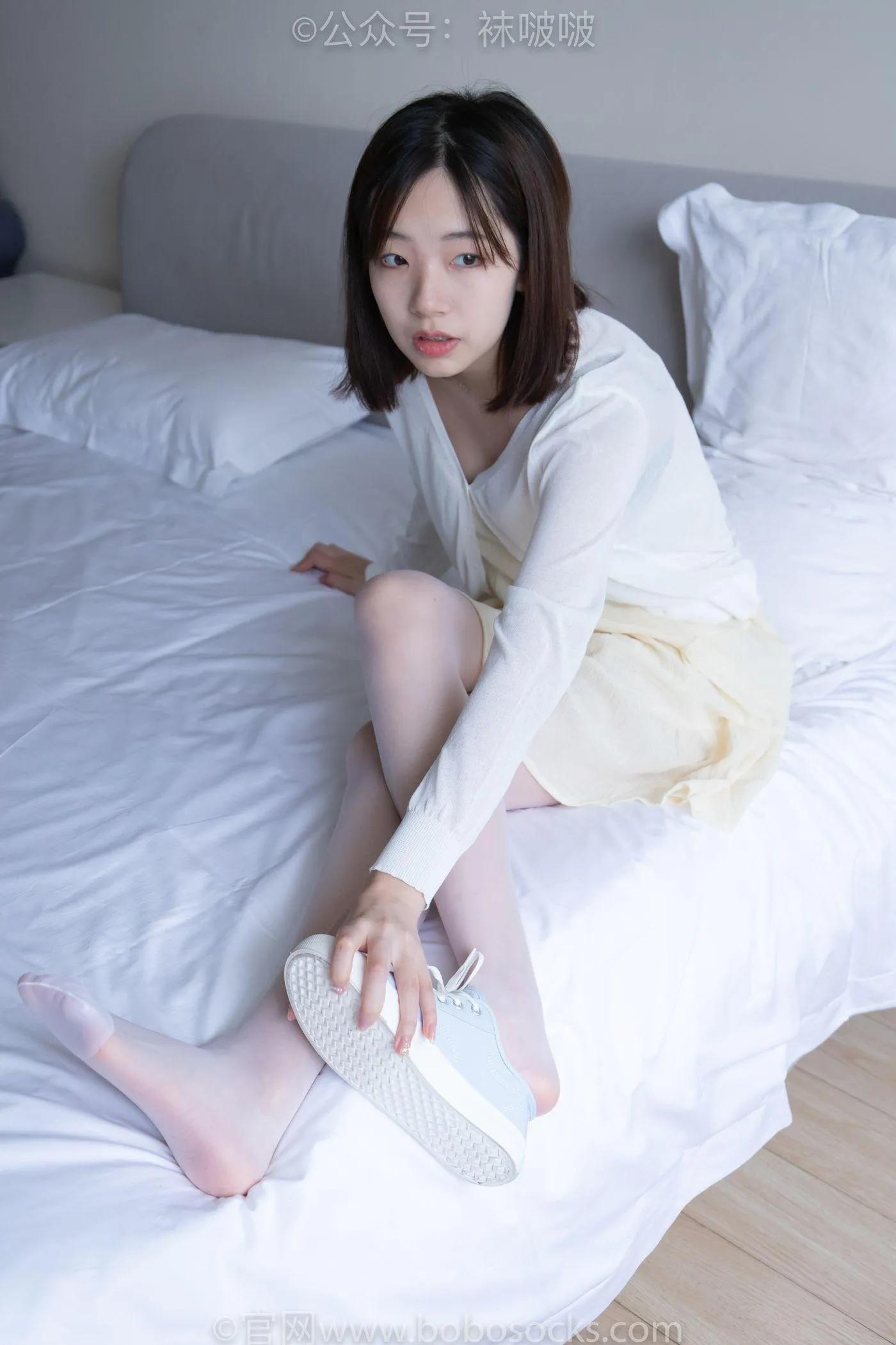 [BoBoSocks袜啵啵]NO.005 小甜豆-帆布鞋、薄白丝 [133P]插图6